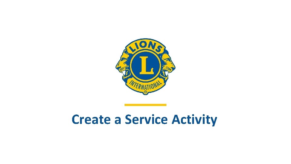 Create a Service Activity 