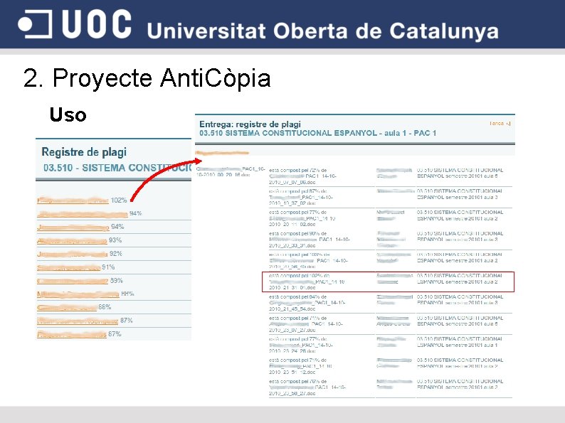 2. Proyecte Anti. Còpia Uso 