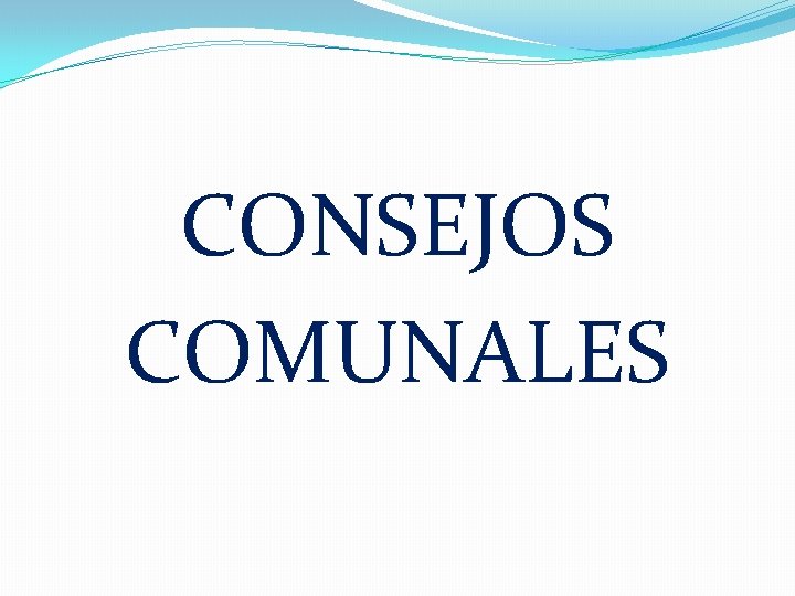 CONSEJOS COMUNALES 