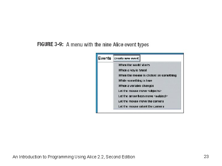 An Introduction to Programming Using Alice 2. 2, Second Edition 23 