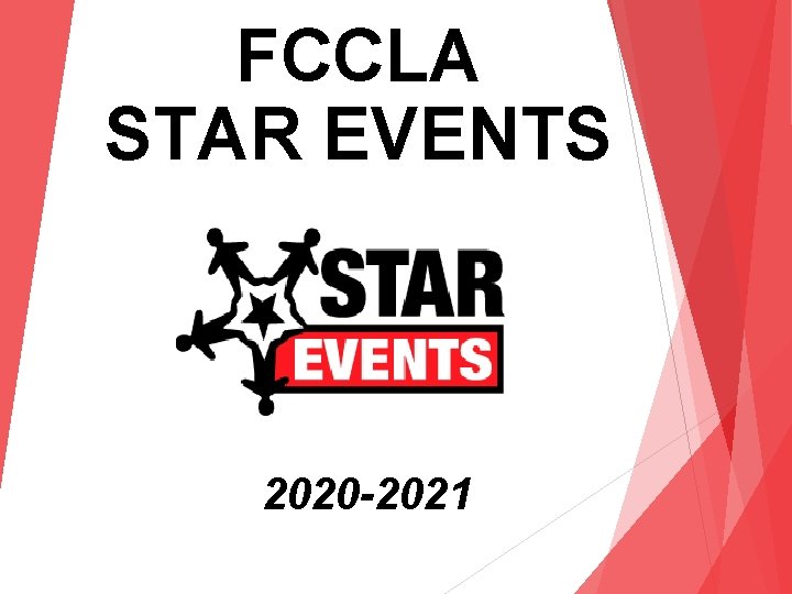 FCCLA STAR EVENTS 2020 -2021 