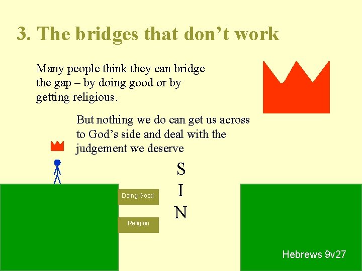 3. The bridges that don’t work Many people think they can bridge the gap