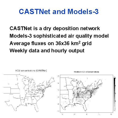 CASTNet and Models-3 CASTNet is a dry deposition network Models-3 sophisticated air quality model