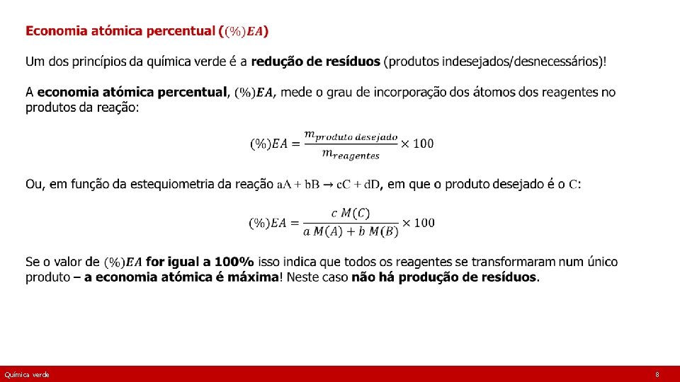 Química verde 8 