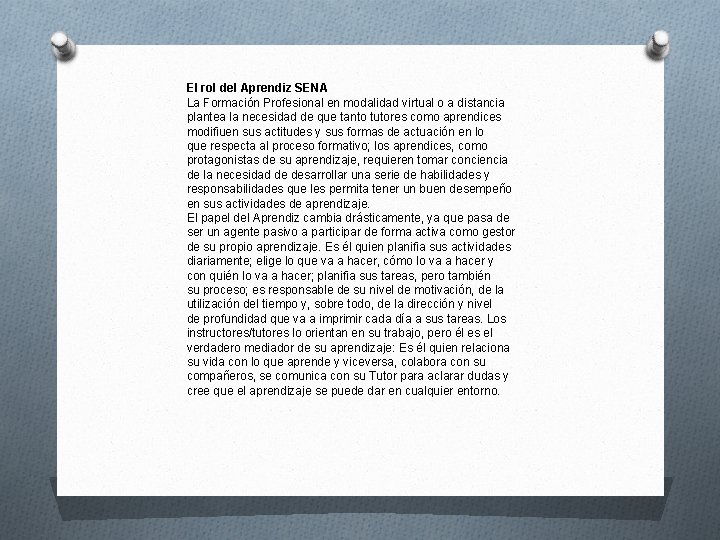 El rol del Aprendiz SENA La Formación Profesional en modalidad virtual o a distancia