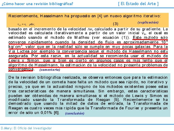 ¿Cómo hacer una revisión bibliográfica? [ El Estado del Arte ] (explicación) (comentario) (conclusión)