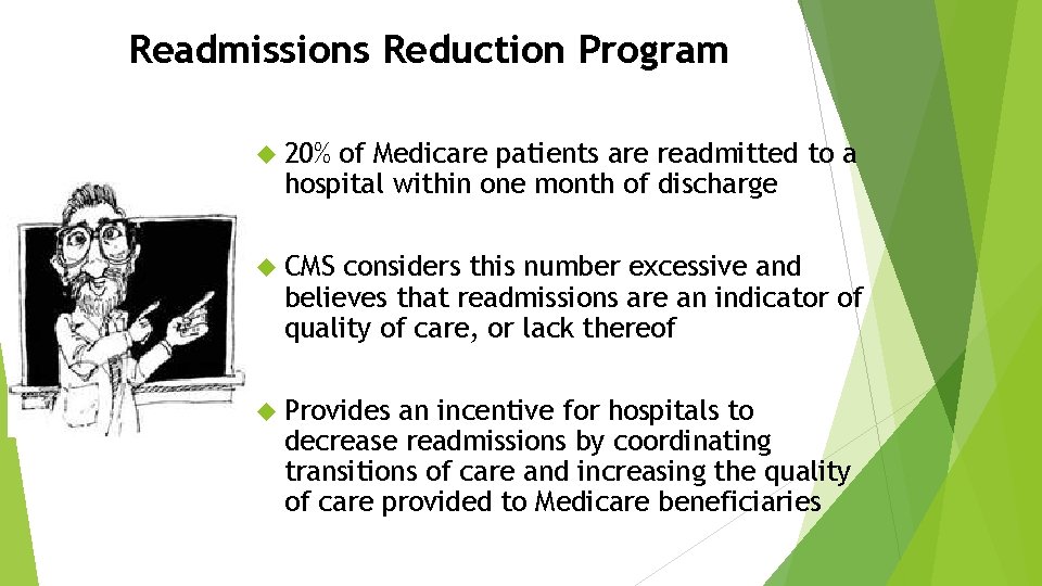 Readmissions Reduction Program 20% of Medicare patients are readmitted to a hospital within one
