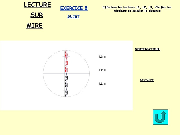 LECTURE SUR EXERCICE 5 Effectuer les lectures L 1, L 2, L 3, Vérifier