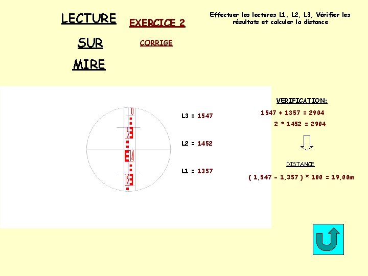 LECTURE EXERCICE 2 SUR CORRIGE Effectuer les lectures L 1, L 2, L 3,