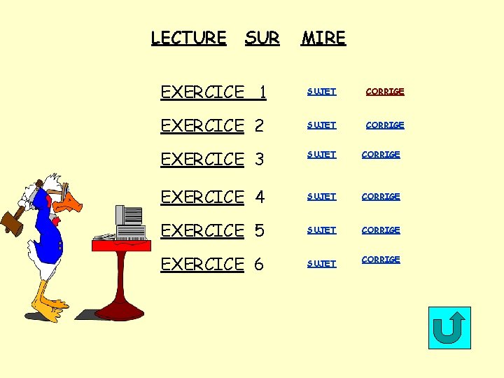 LECTURE SUR MIRE EXERCICE 1 SUJET CORRIGE EXERCICE 2 SUJET CORRIGE EXERCICE 3 SUJET