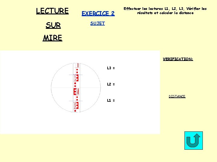 LECTURE SUR EXERCICE 2 Effectuer les lectures L 1, L 2, L 3, Vérifier