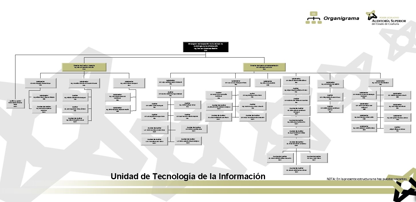 Encargado del Despacho de la Unidad de Tecnología de la Información Ing. Dan Levi