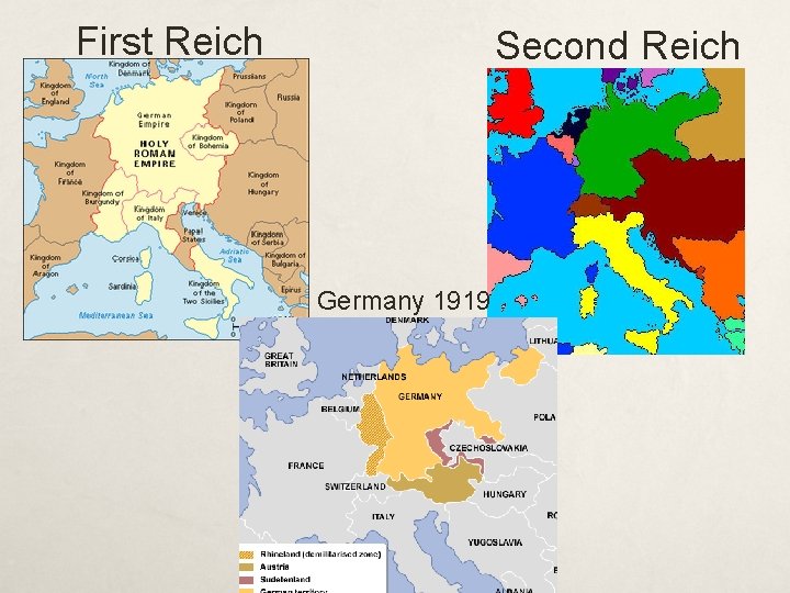 First Reich Second Reich Germany 1930 Germany 1919 
