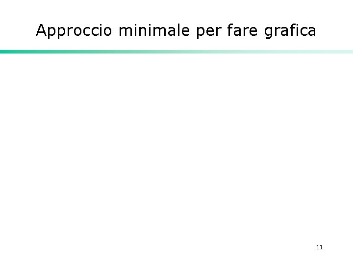 Approccio minimale per fare grafica 11 