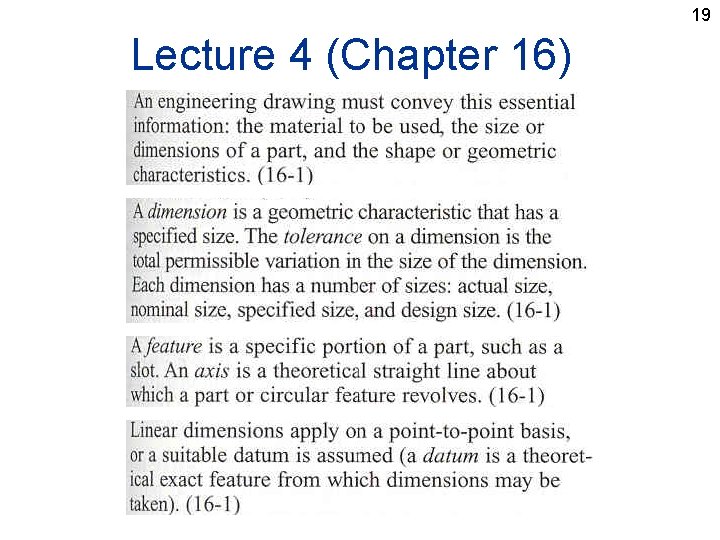 19 Lecture 4 (Chapter 16) 