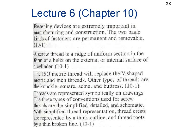 28 Lecture 6 (Chapter 10) 