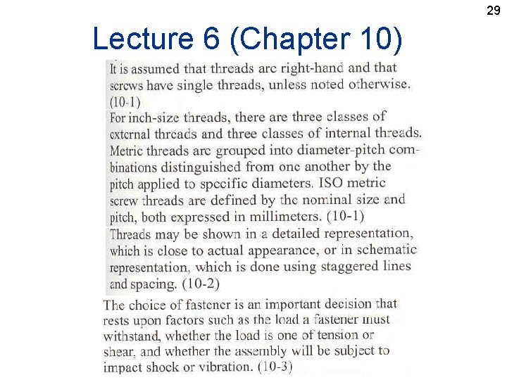 29 Lecture 6 (Chapter 10) 