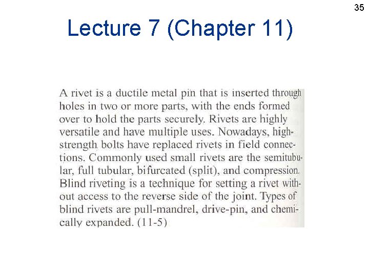 35 Lecture 7 (Chapter 11) 