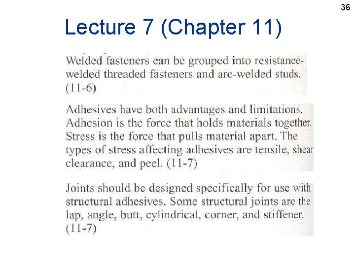 36 Lecture 7 (Chapter 11) 