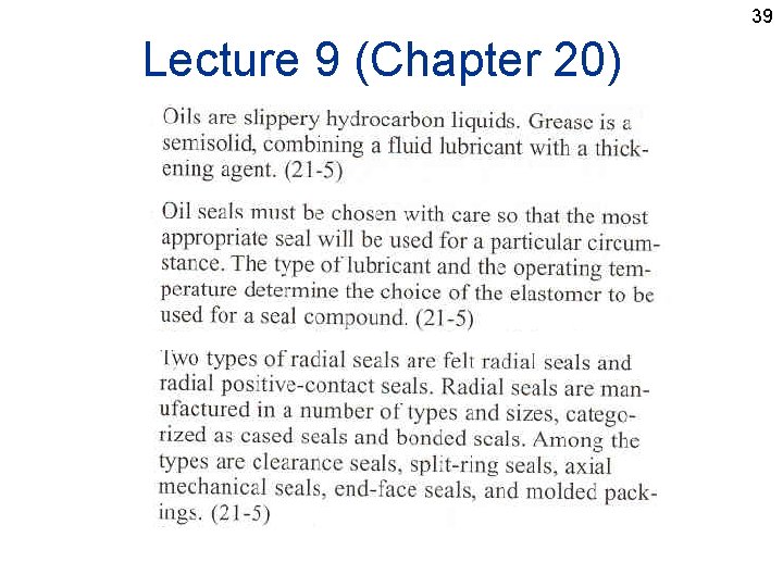39 Lecture 9 (Chapter 20) 