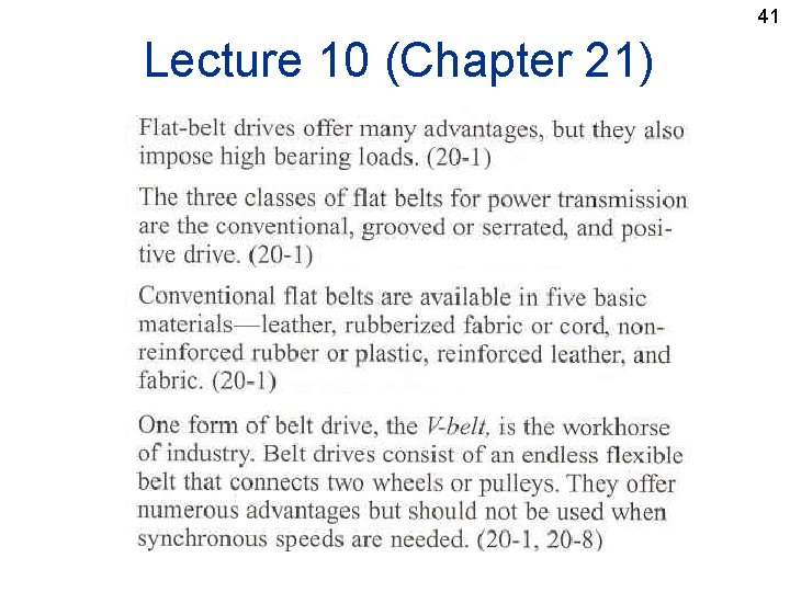 41 Lecture 10 (Chapter 21) 