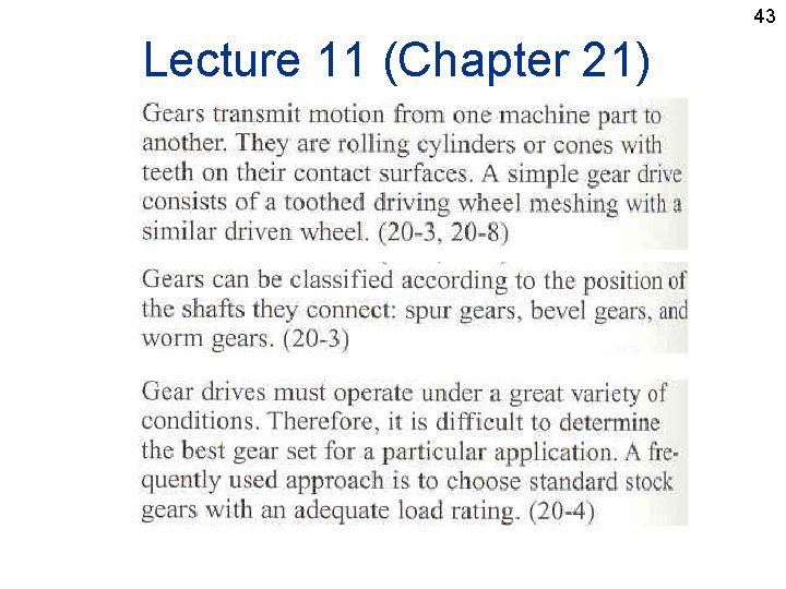 43 Lecture 11 (Chapter 21) 