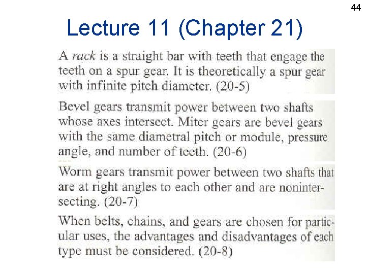 44 Lecture 11 (Chapter 21) 