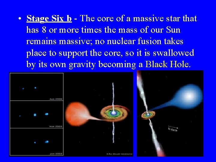  • Stage Six b - The core of a massive star that has