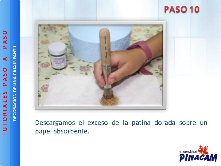 DECORACION DE UNA CAJA INFANTIL PASO A TUTORIALES PASO Descargamos el exceso de la