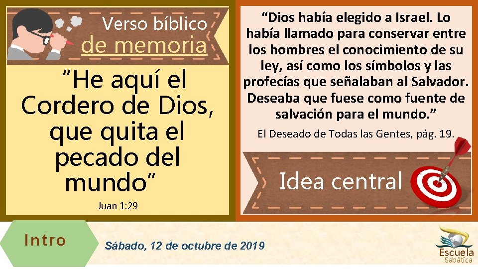 Verso bíblico de memoria “He aquí el Cordero de Dios, que quita el pecado