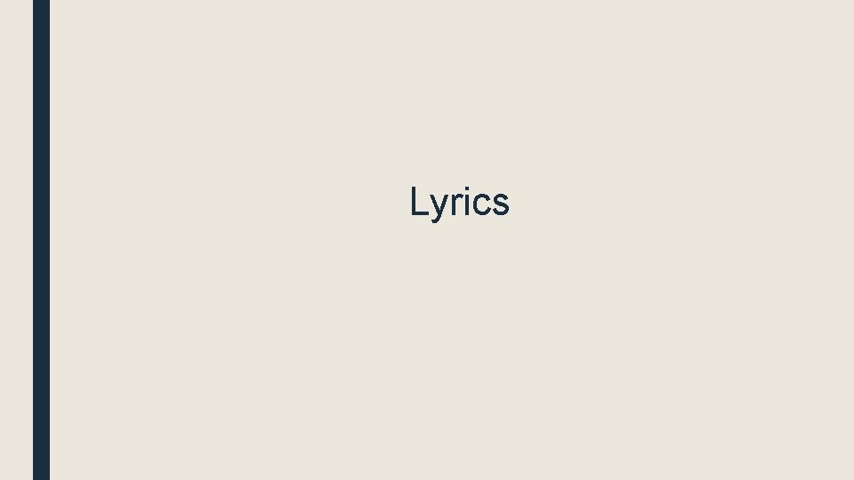 Lyrics 