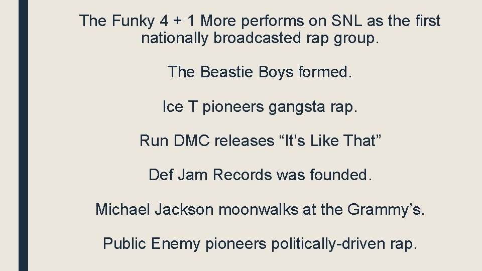 The Funky 4 + 1 More performs on SNL as the first nationally broadcasted