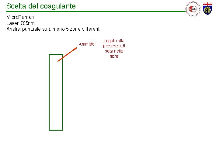 Scelta del coagulante Micro. Raman Laser 785 nm Analisi puntuale su almeno 5 zone