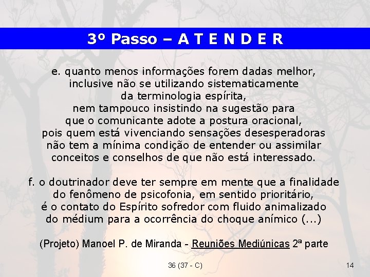 3º Passo – A T E N D E R e. quanto menos informações