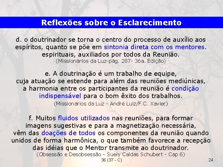 Reflexões sobre o Esclarecimento d. o doutrinador se torna o centro do processo de