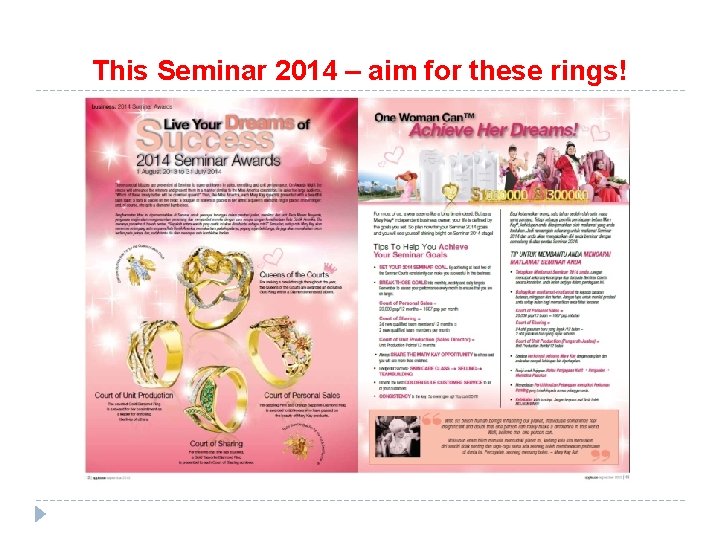 This Seminar 2014 – aim for these rings! 