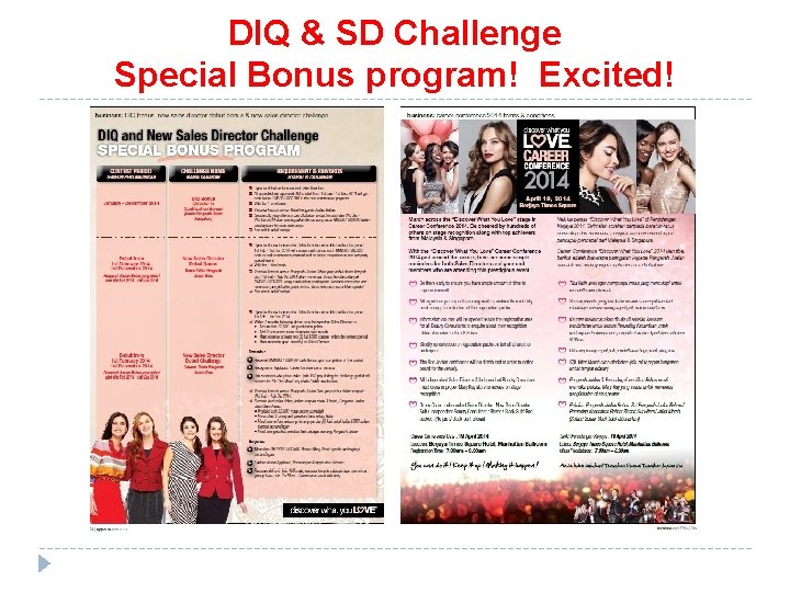 DIQ & SD Challenge Special Bonus program! Excited! 