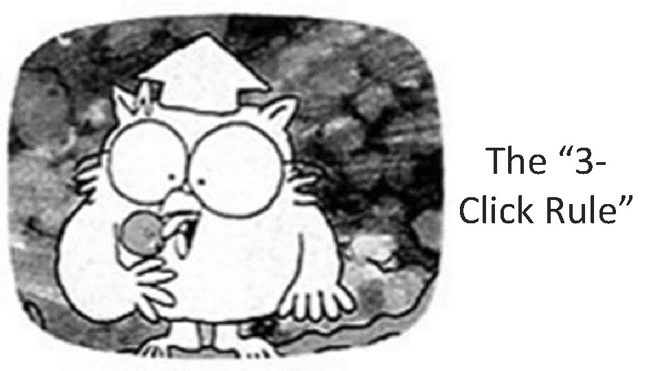 Three Click Rule Planning a Website Redesign Week 4 Usability More