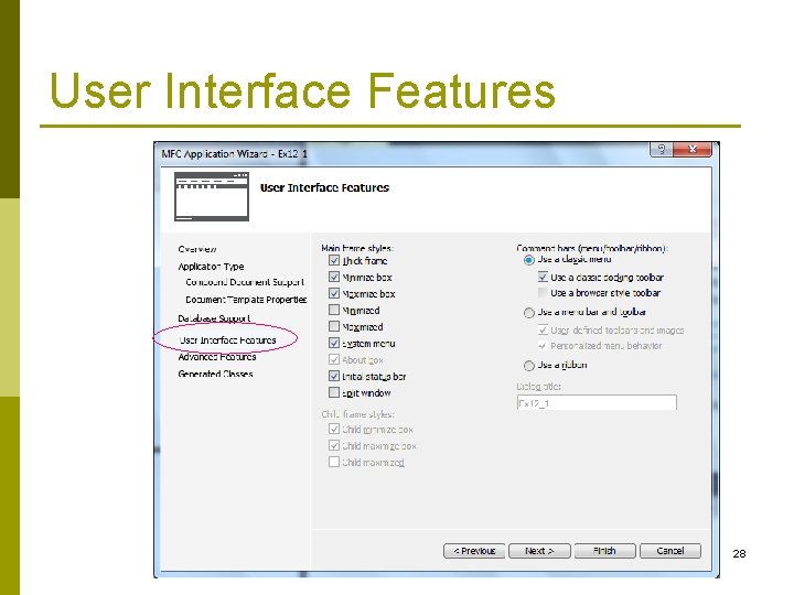 User Interface Features 28 