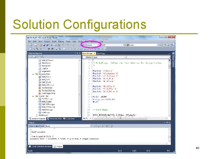Solution Configurations 40 