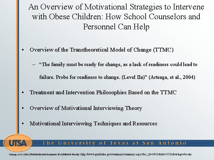 An Overview of Motivational Strategies to Intervene with Obese Children: How School Counselors and