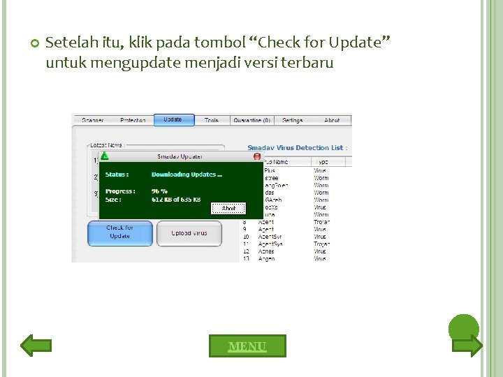  Setelah itu, klik pada tombol “Check for Update” untuk mengupdate menjadi versi terbaru