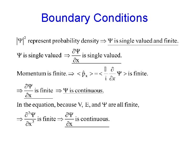 Boundary Conditions 