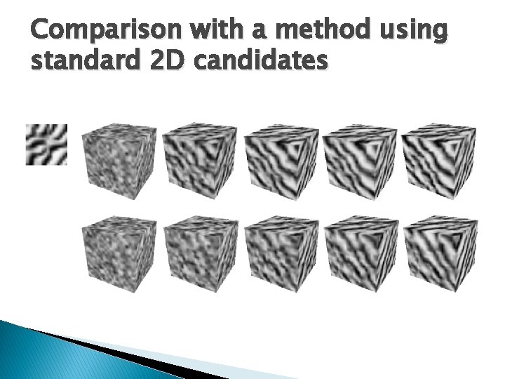 Comparison with a method using standard 2 D candidates 