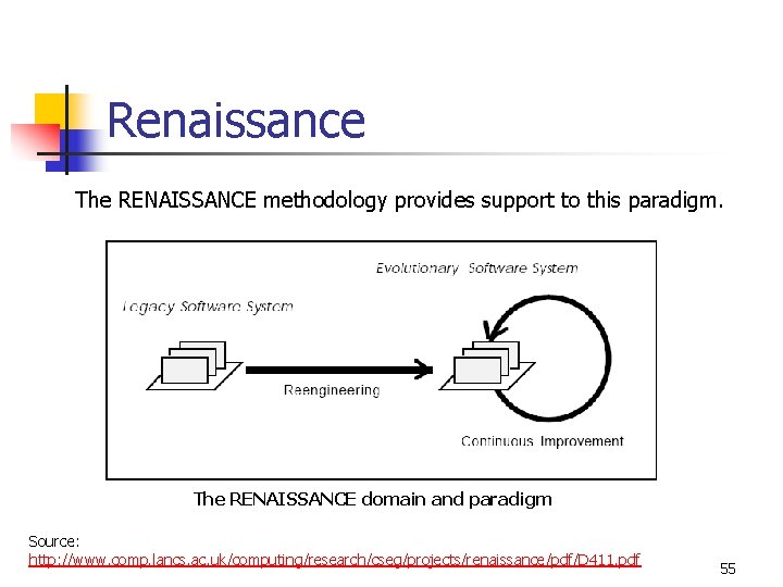 Renaissance The RENAISSANCE methodology provides support to this paradigm. The RENAISSANCE domain and paradigm