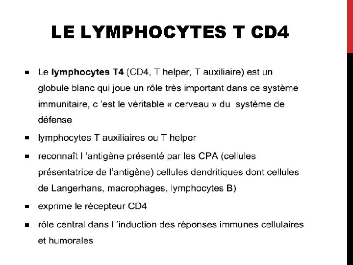 LE LYMPHOCYTES T CD 4 