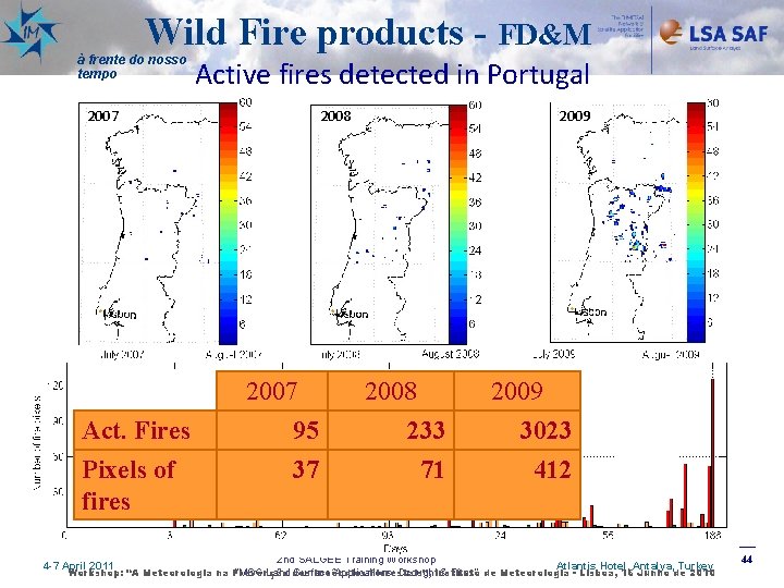 Wild Fire products - FD&M à frente do nosso tempo Active fires detected in