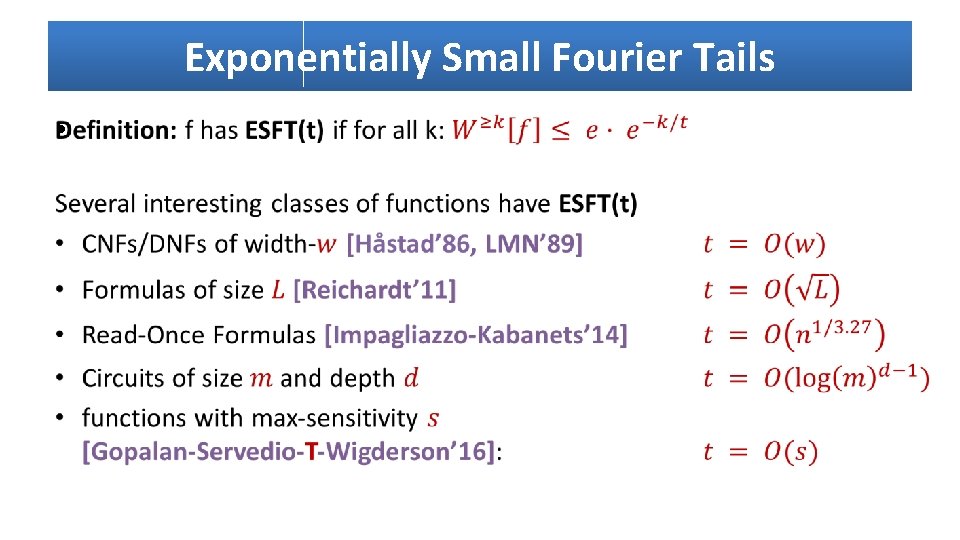 Exponentially Small Fourier Tails • 