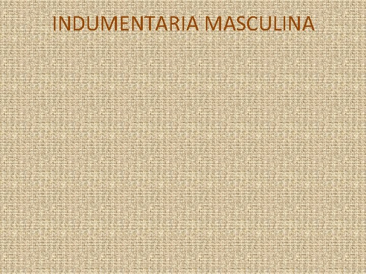 INDUMENTARIA MASCULINA 