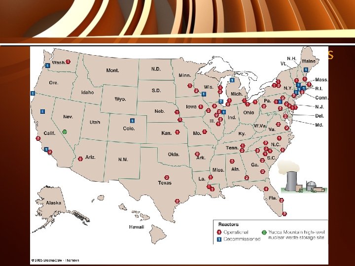 Locations of U. S. Nuclear Power Plants 